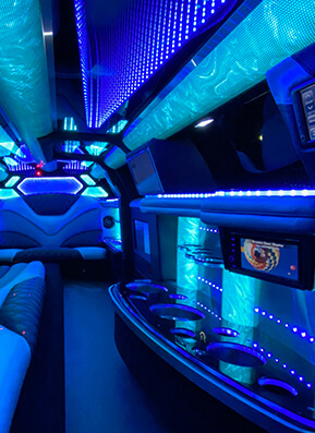 leather seats in limo